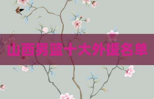 山西男篮十大外援名单