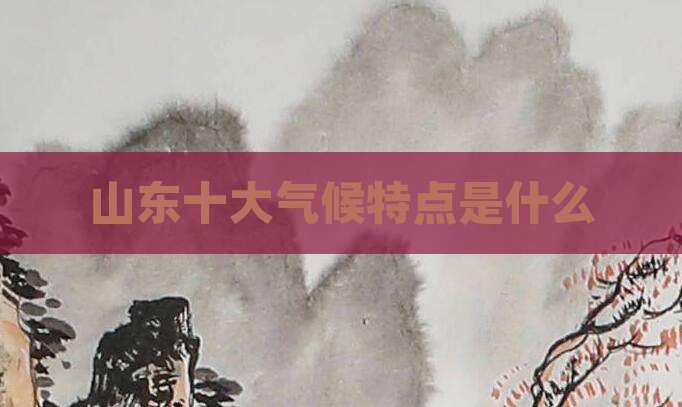 山东十大气候特点是什么