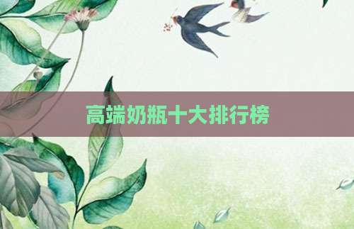 高端奶瓶十大排行榜