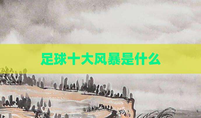 足球十大风暴是什么
