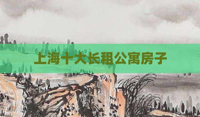 上海十大长租公寓房子