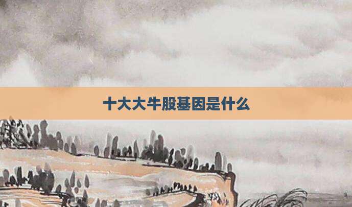 十大大牛股基因是什么