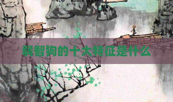 弱智狗的十大特征是什么