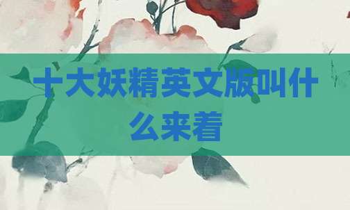 十大妖精英文版叫什么来着
