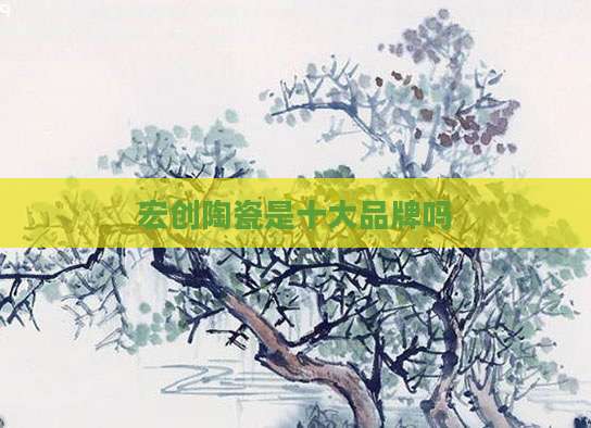 宏创陶瓷是十大品牌吗