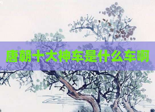 唐朝十大神车是什么车啊