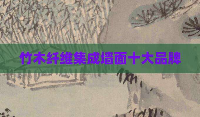 竹木纤维集成墙面十大品牌