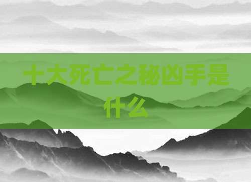 十大死亡之秘凶手是什么