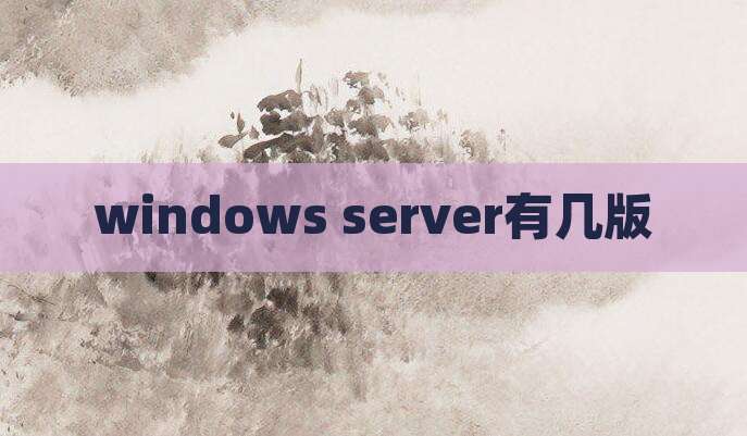 windows server有几版