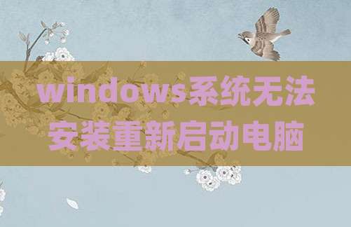 windows系统无法安装重新启动电脑