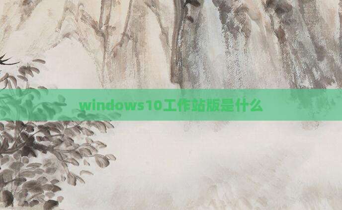 windows10工作站版是什么