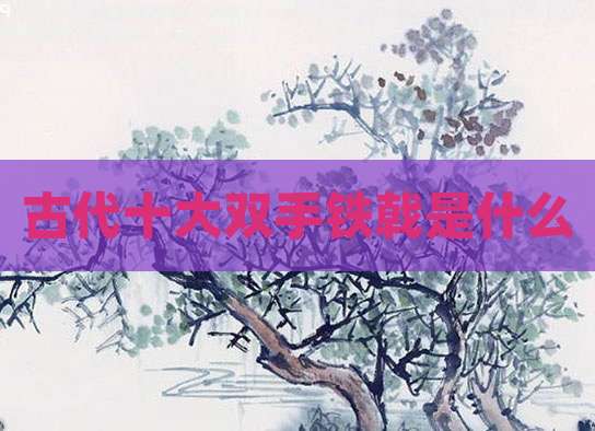 古代十大双手铁戟是什么