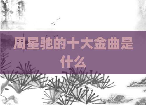 周星驰的十大金曲是什么