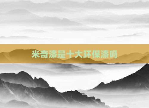 米奇漆是十大环保漆吗