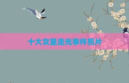 十大女星走光事件照片