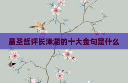 聂圣哲评长津湖的十大金句是什么