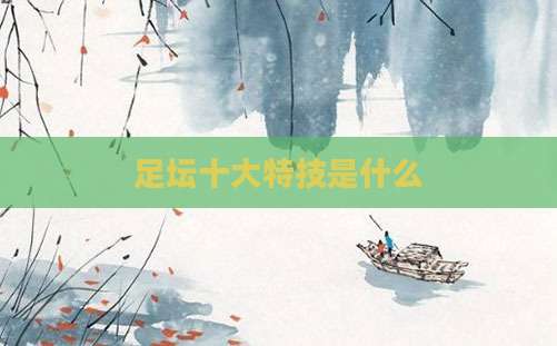 足坛十大特技是什么