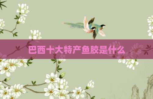 巴西十大特产鱼胶是什么