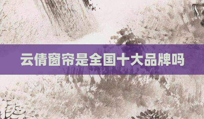 云倩窗帘是全国十大品牌吗