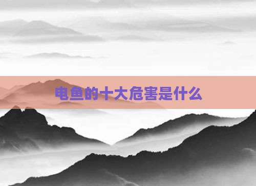 电鱼的十大危害是什么