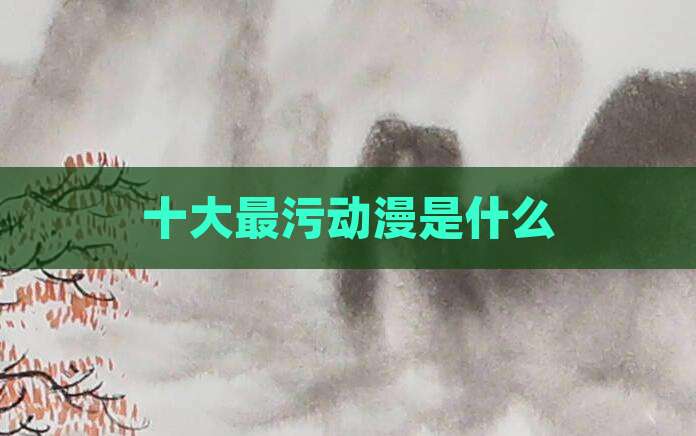 十大最污动漫是什么