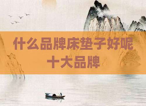 什么品牌床垫子好呢十大品牌