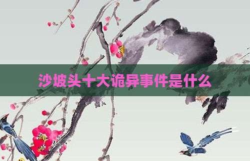 沙坡头十大诡异事件是什么