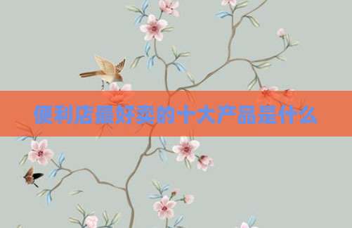 便利店最好卖的十大产品是什么