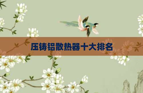 压铸铝散热器十大排名