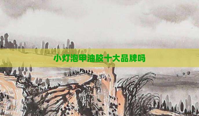 小灯泡甲油胶十大品牌吗