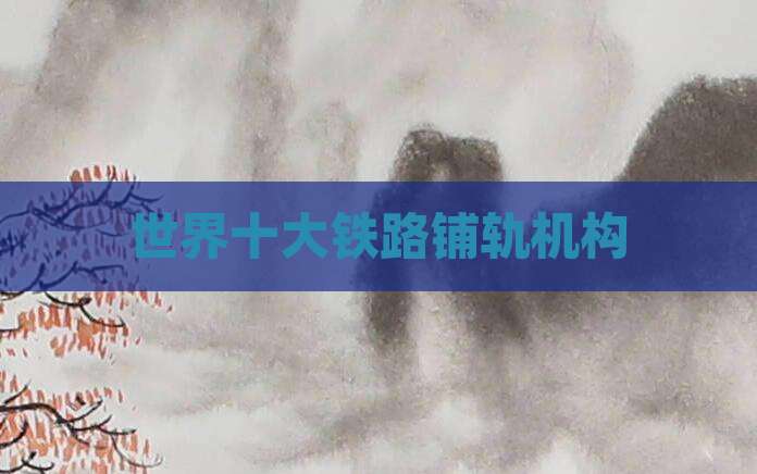 世界十大铁路铺轨机构