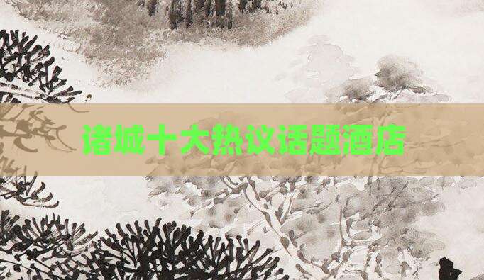 诸城十大热议话题酒店