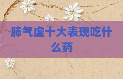 肺气虚十大表现吃什么药