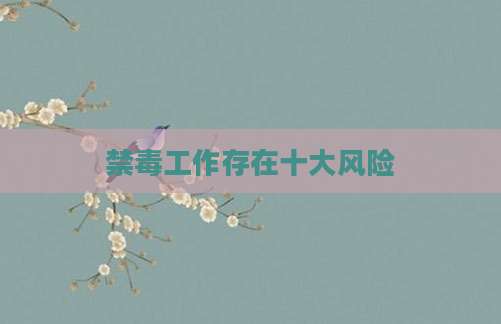 禁毒工作存在十大风险