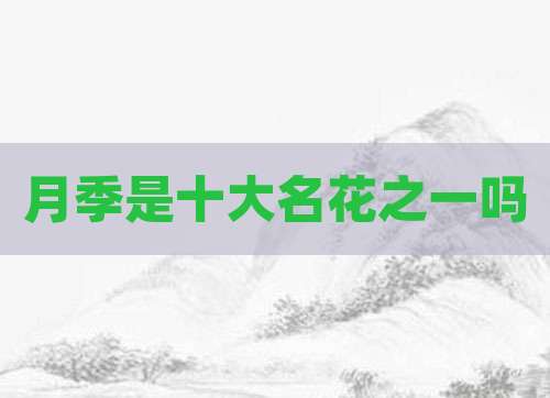 月季是十大名花之一吗