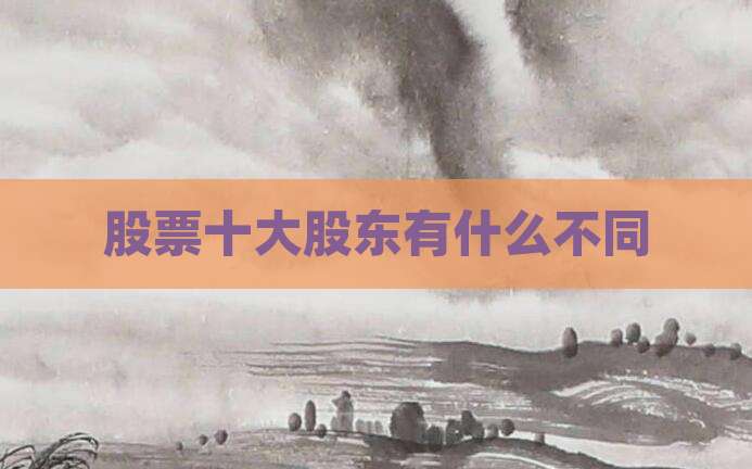 股票十大股东有什么不同
