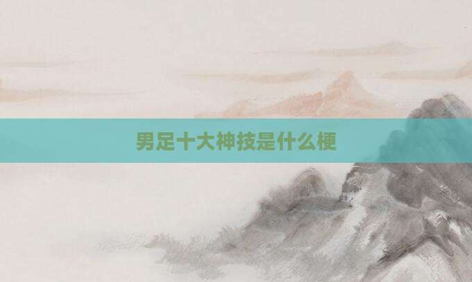 男足十大神技是什么梗