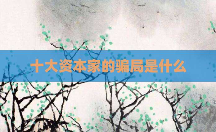 十大资本家的骗局是什么