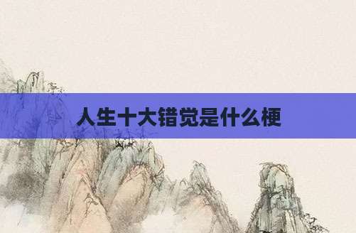 人生十大错觉是什么梗