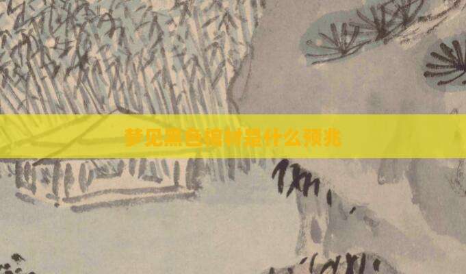 梦见黑色棺材是什么预兆