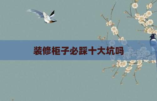 装修柜子必踩十大坑吗