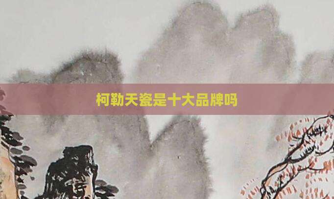 柯勒天瓷是十大品牌吗