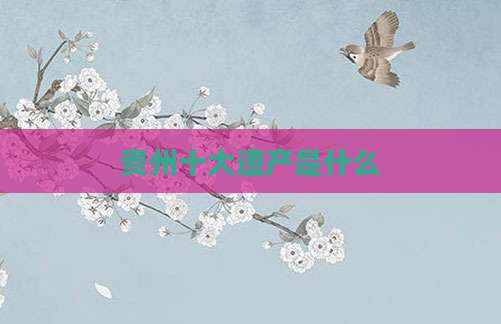 贵州十大遗产是什么