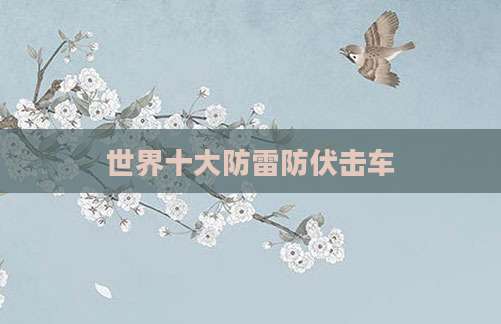 世界十大防雷防伏击车
