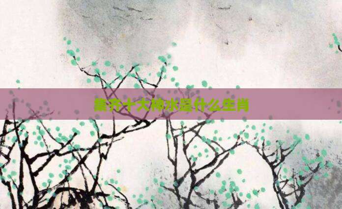 集齐十大神水是什么生肖