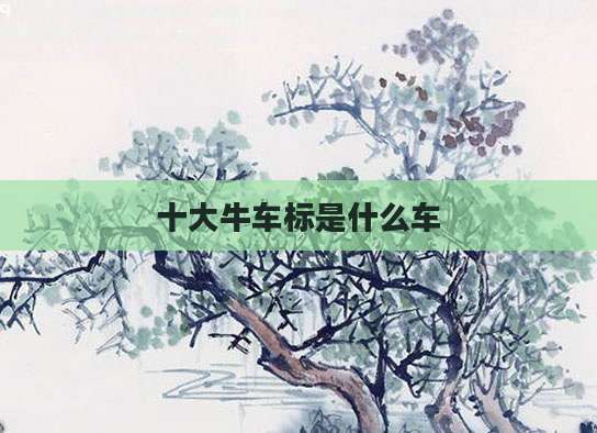 十大牛车标是什么车