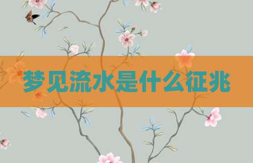 梦见流水是什么征兆