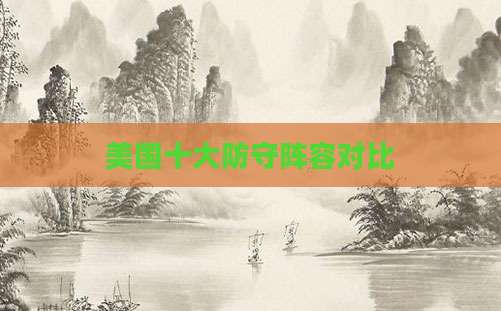 美国十大防守阵容对比