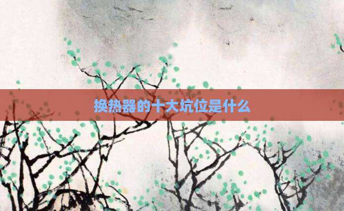 换热器的十大坑位是什么