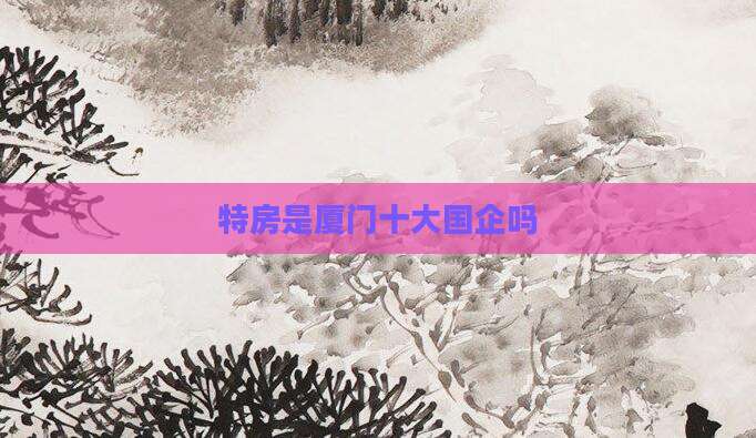 特房是厦门十大国企吗